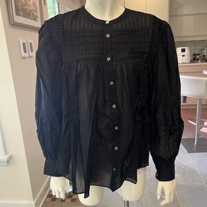 Banana republic black blouse size medium nwt
